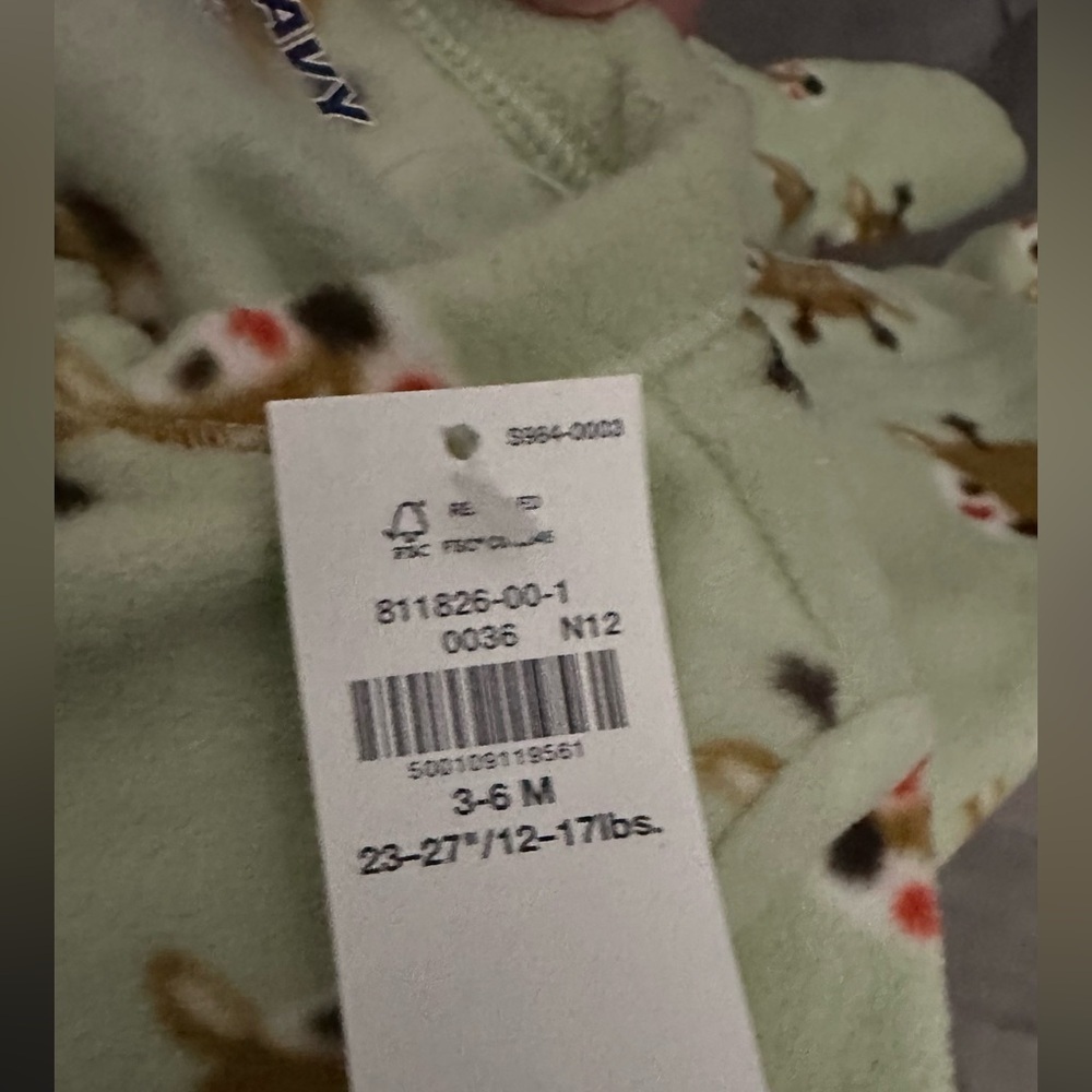 NWT Old Navy Unisex Printed 2-Way-Zip Sleep & Play Footed One-Piece - Picture 5 of 7